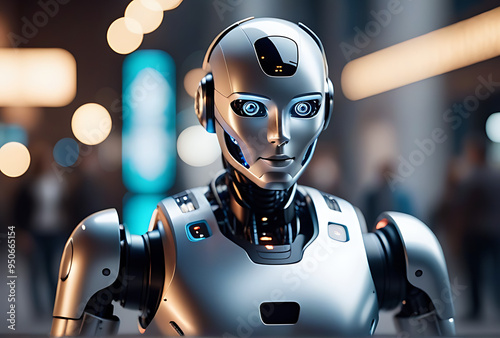 robot advanced ai capabilities engaging interactive communication humans photo