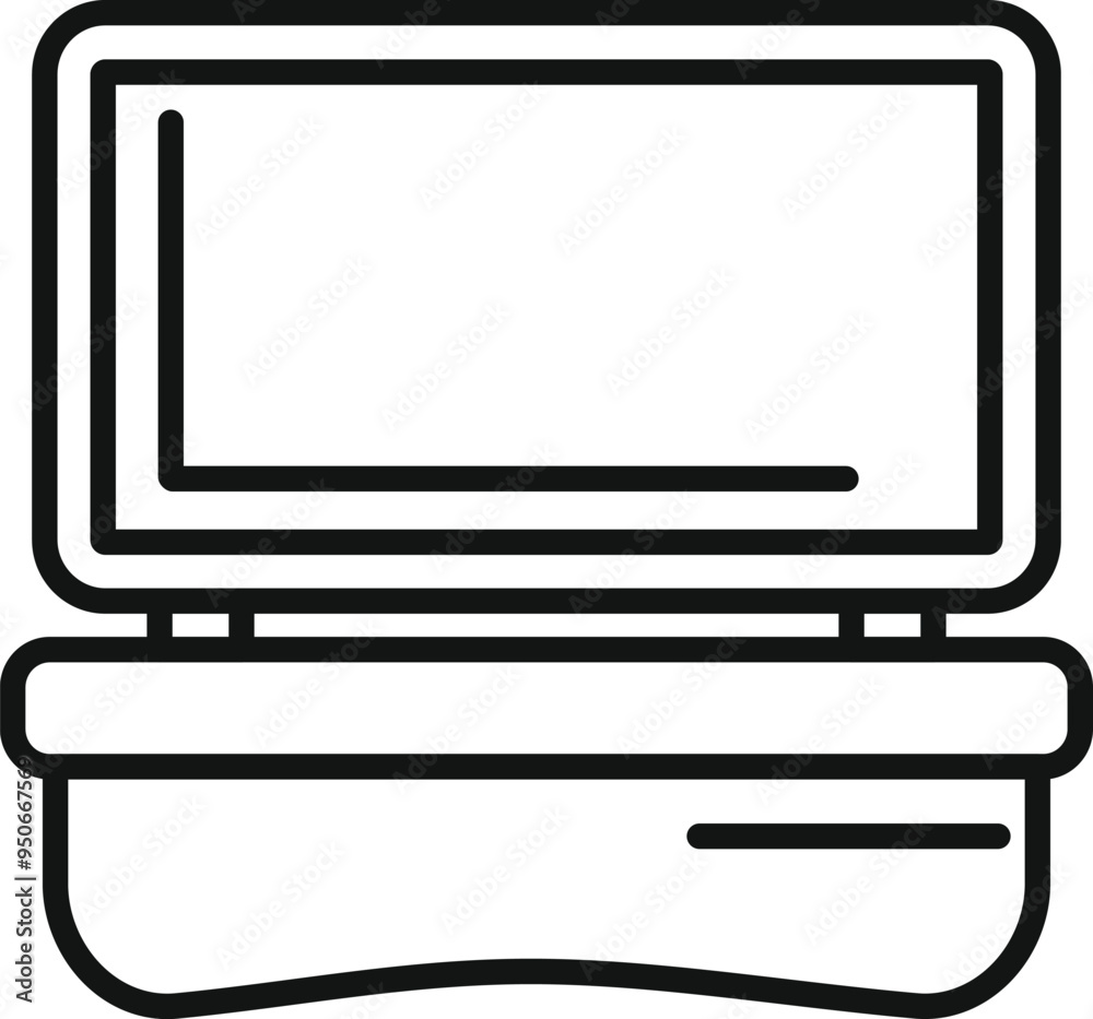 Simple and elegant lunchbox icon in outline style, perfect for web and graphic design projects Simple and elegant lunchbox icon in outline style, perfect for web and graphic design projects