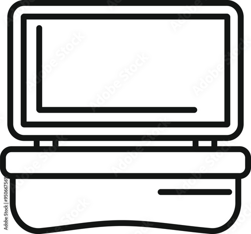 Simple and elegant lunchbox icon in outline style, perfect for web and graphic design projects