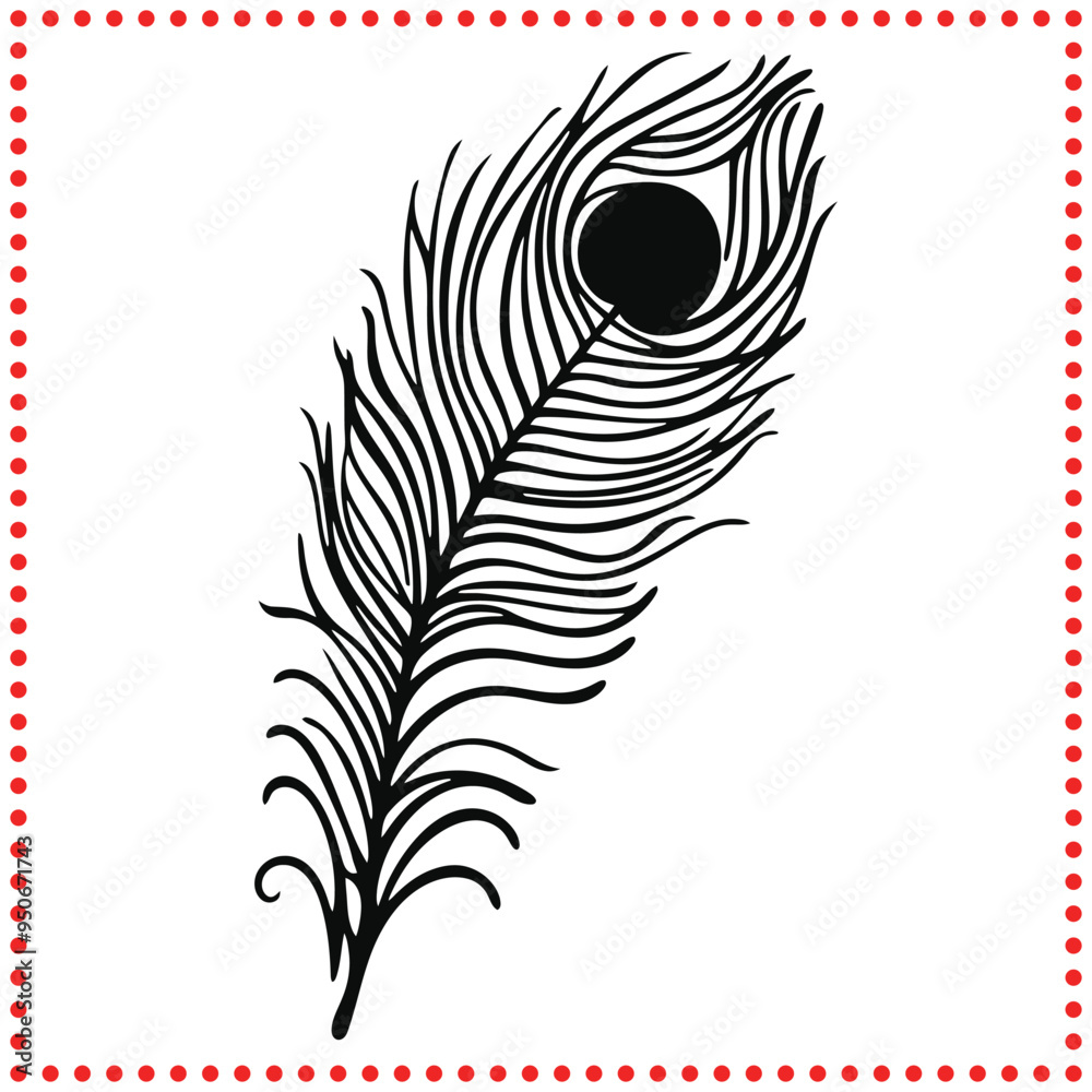 Classic Feather Silhouette Vector for Timeless Designs Classic Feather Silhouette Vector for Timeless Designs