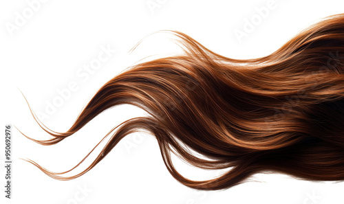 PNG Flowing, silky, brown, hair strands