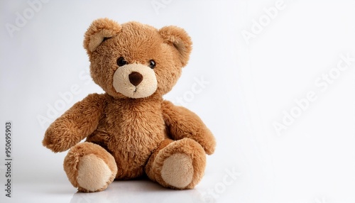 a timeless classic iconic teddy bear on white background