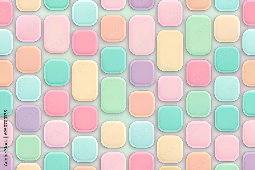 A colorful pattern of squares with a white background. The squares are in various colors such as pink, yellow, and green A colorful pattern of squares with a white background. The squares are in various colors such as pink, yellow, and green