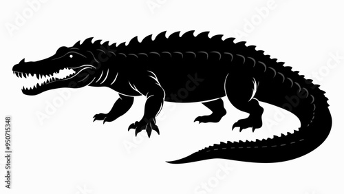 silhouette of a crocodile. crocodile and svg file