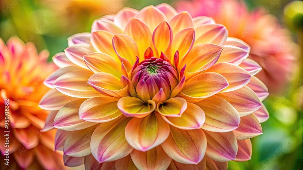 Vibrant petals of a delicate flower bloom unfold in a burst of color, radiating intricate textures and shapes in a soft, warm, and inviting light. Vibrant petals of a delicate flower bloom unfold in a burst of color, radiating intricate textures and shapes in a soft, warm, and inviting light.