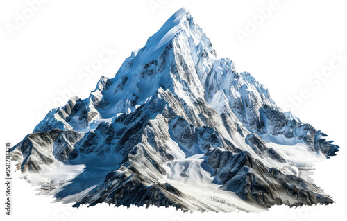 PNG Majestic snow-covered mountain peak