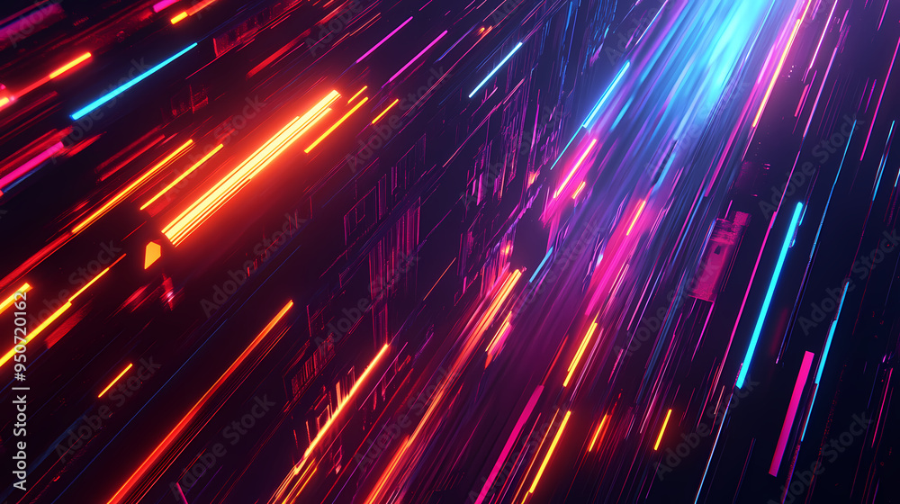 3d render, abstract futuristic neon background with glowing ascending lines. fantastic wallpaper. Futuristic. Illustration 3d render, abstract futuristic neon background with glowing ascending lines. fantastic wallpaper. Futuristic. Illustration