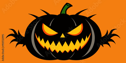vector illustration of a halloween pumpkin
