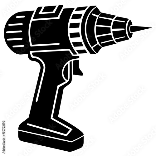 electric drill isolated on white background