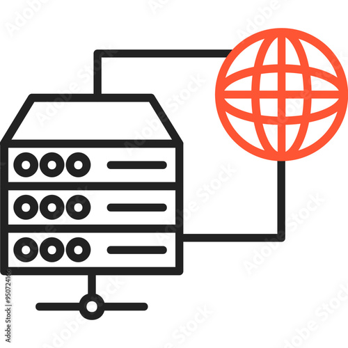 Data Network Vector Icon Design