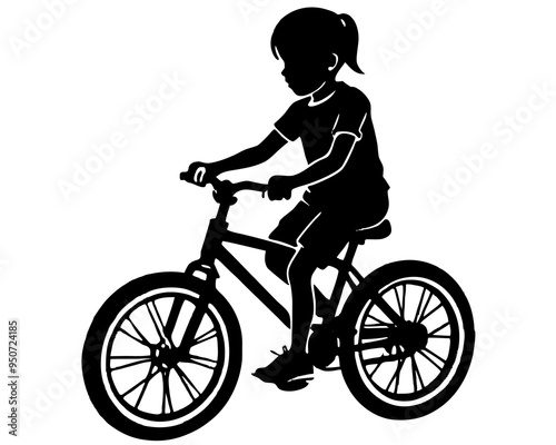 girl with bicycle