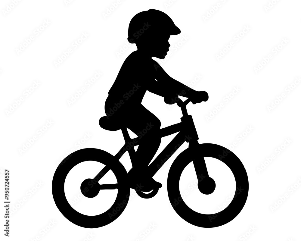 Fototapeta premium silhouette of a girl on a bicycle