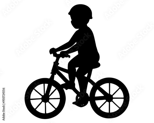 silhouette of a girl on a bicycle