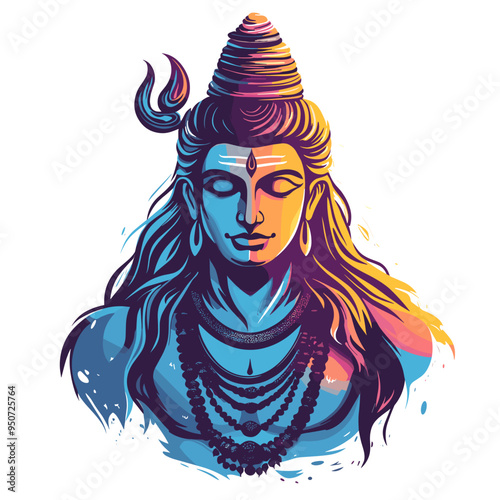 Lord Shiva Maha Shivaratri Vector Illustration