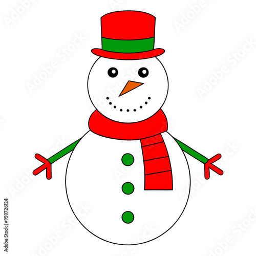 snowman with hat