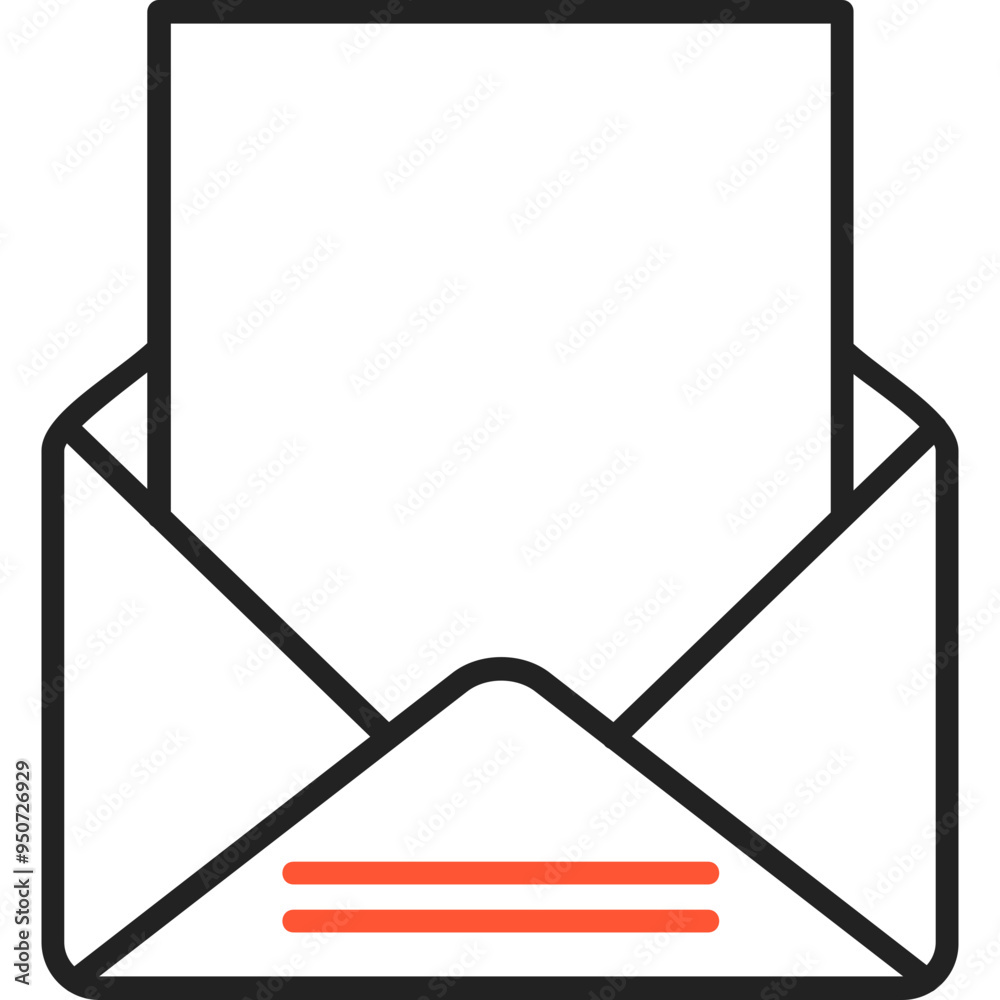Open Email Vector Icon Design Open Email Vector Icon Design