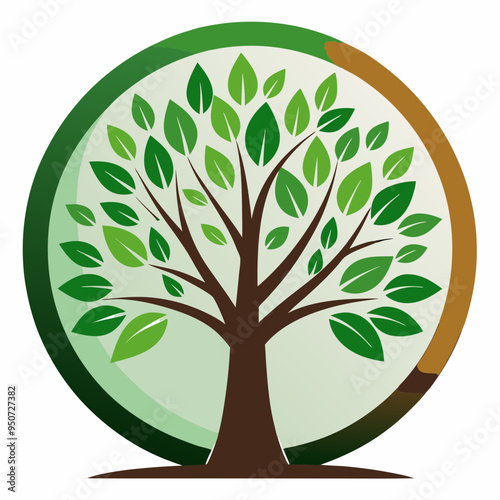 green tree vector illustration
