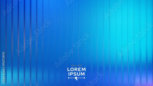 Glass Morphism Blue Lines Background. Translucent Blue Stripes Glass Abstract Shapes. Interior Business Presentation Backdrop. Vector Illustration.