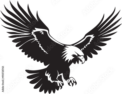 Eagle Flying  vector silhouette 