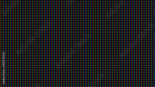 RGB Screen Dots Seamless Pattern. Analog Display Television. Close Up Screen Texture. Macro of LCD Computer Screen Displaying Pure RGB Pixels. Red Green Blue LED Panel. Vector Illustration.