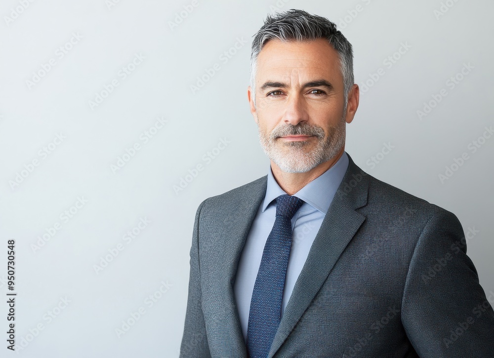 handsome senior businessman with arms crossed handsome senior businessman with arms crossed