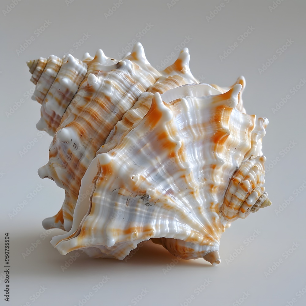 Beautifully Detailed Seashell with Unique Patterns and Colors Beautifully Detailed Seashell with Unique Patterns and Colors