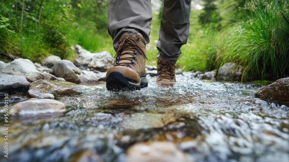 Trekking Through the Lush Forest Stream Trekking Through the Lush Forest Stream