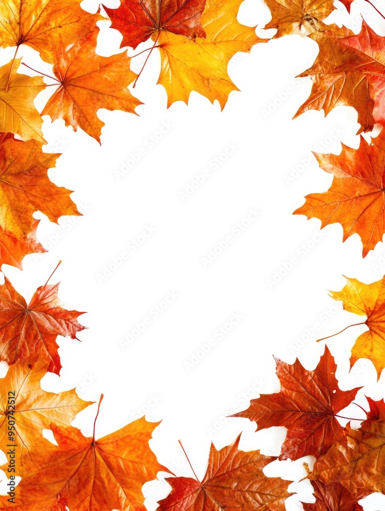 A vibrant arrangement of autumn leaves in warm colors set against a textured, neutral background for seasonal crafting A vibrant arrangement of autumn leaves in warm colors set against a textured, neutral background for seasonal crafting