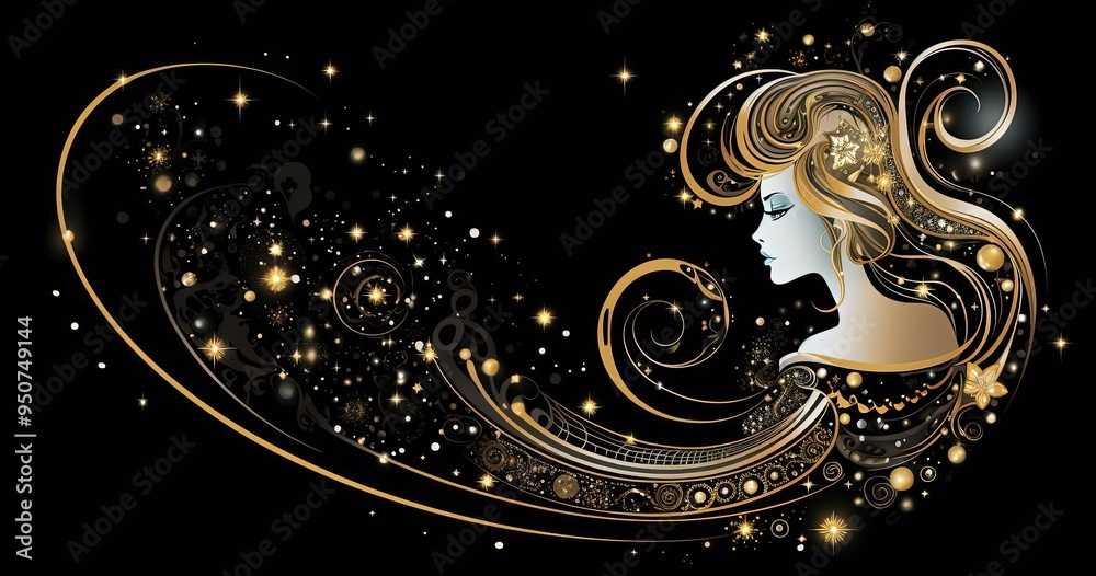 an animation clip on black background with golden powders an animation clip on black background with golden powders