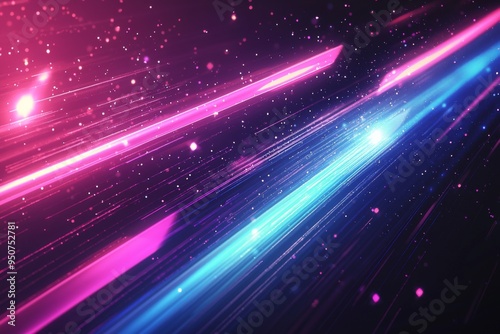 Abstract motion speed glowing effect background created with Generative AI