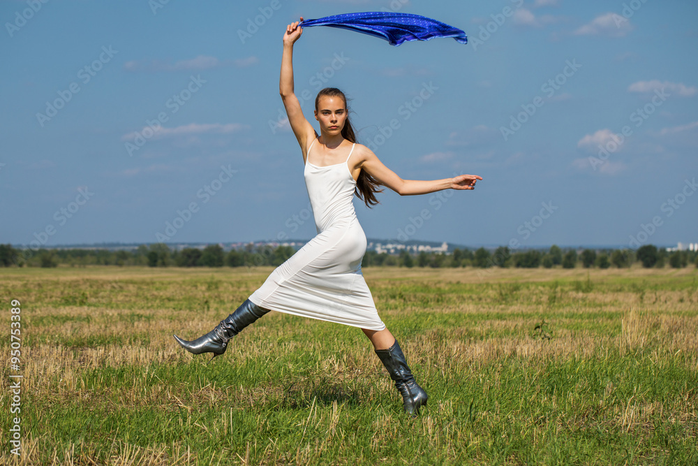 Full body portrait of a young beautiful brunette woman Full body portrait of a young beautiful brunette woman