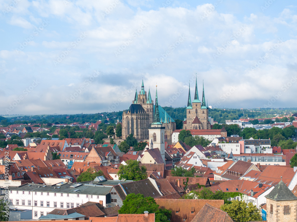 Fototapeta premium Erfurt Cathedral in Thuringia in Germany 