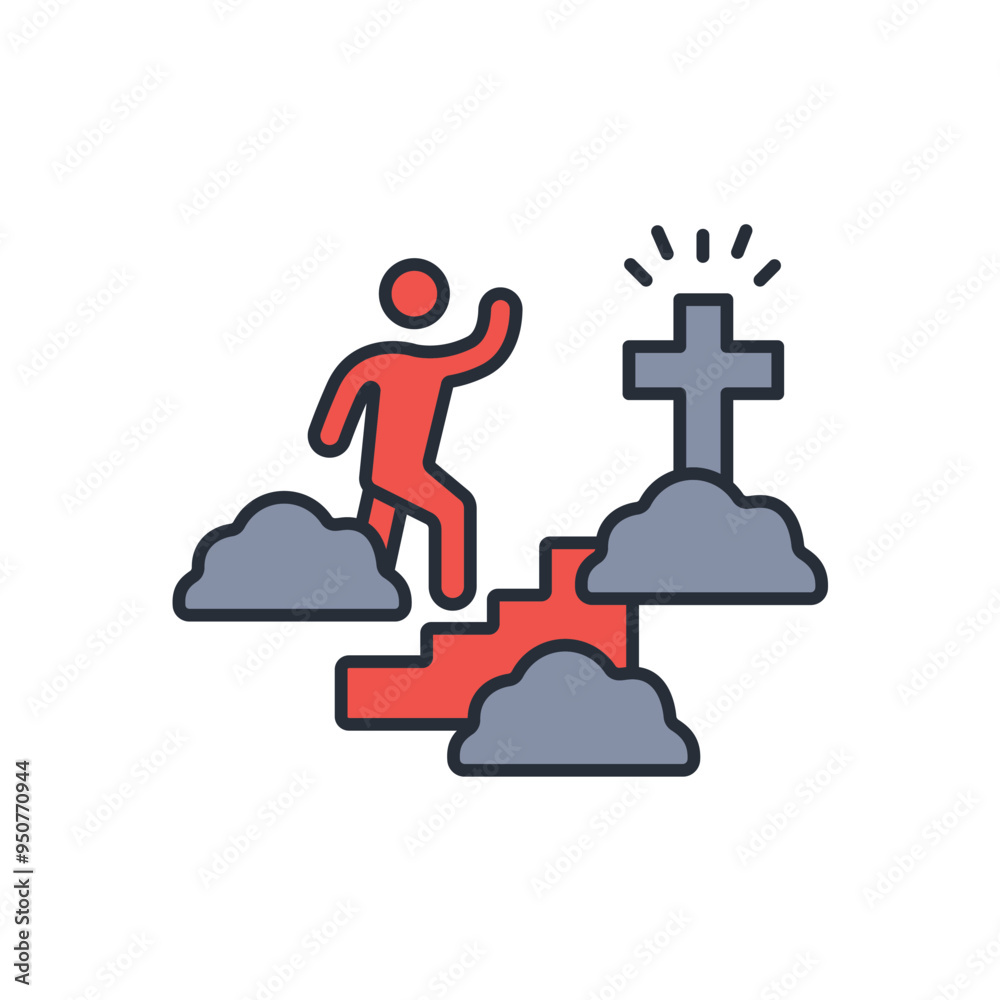 Afterlife icon. vector.Editable stroke.linear style sign for use web design,logo.Symbol illustration. Afterlife icon. vector.Editable stroke.linear style sign for use web design,logo.Symbol illustration.