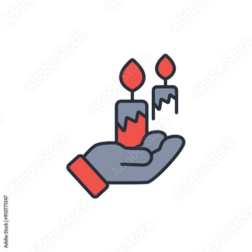 bereavement icon. vector.Editable stroke.linear style sign for use web design,logo.Symbol illustration.