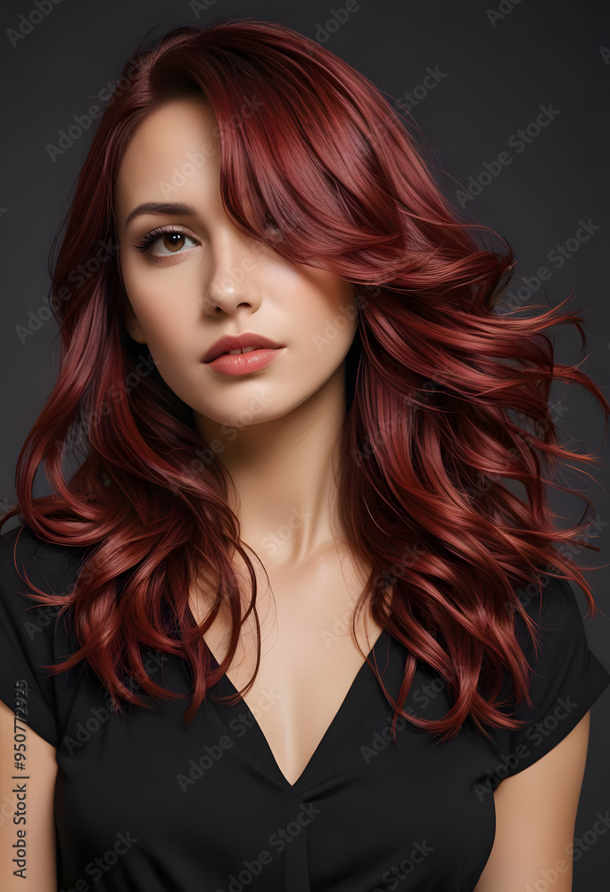 Fototapeta premium Portrait of a woman with red hair