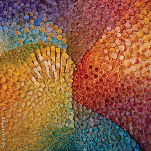 close up of a coral , attern, macro, sunflower, color, sea, closeup, flower, coral, decoration, 
