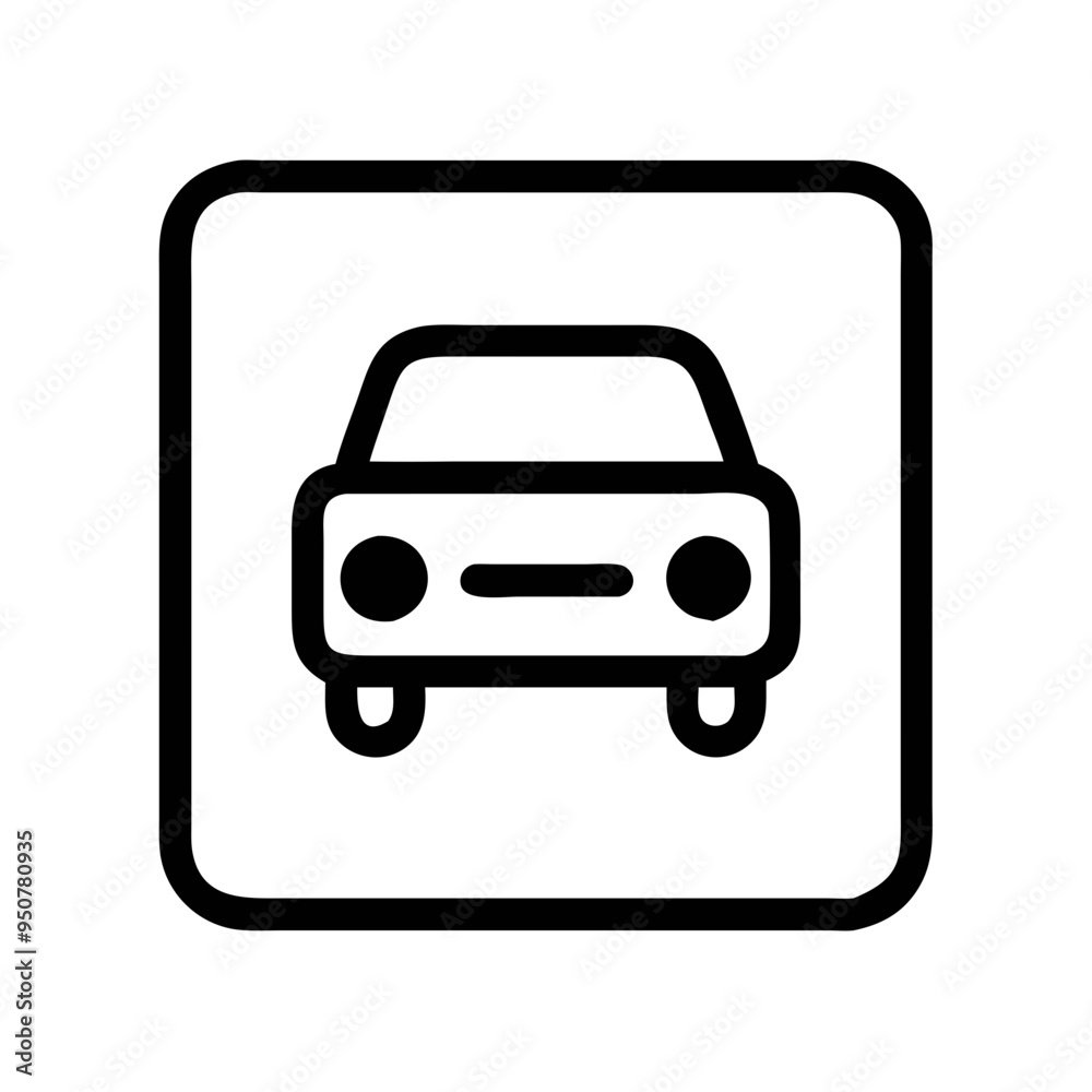 Car Symbol Vector Illustration Vehicle Transportation for Traffic Signs and Maps Car Symbol Vector Illustration Vehicle Transportation for Traffic Signs and Maps