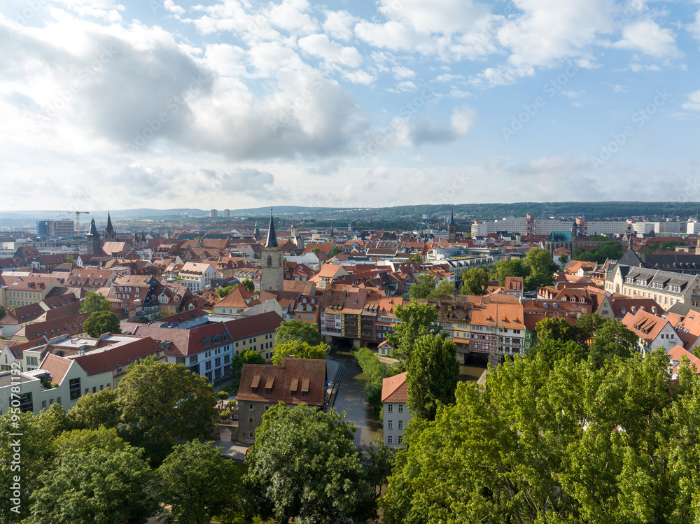 Fototapeta premium Krämerbrücke Erfurt in Thuringia in Germany
