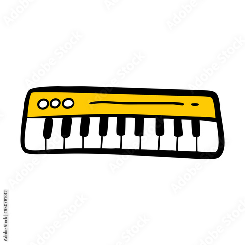 Colorful Keyboard Vector Illustration for Music Education and Projects