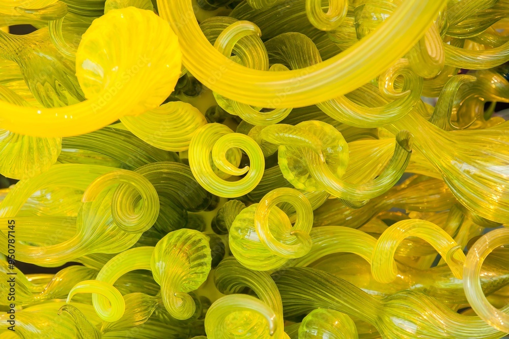 A hand blown glass display in the finger Lakes region of Upper New York A hand blown glass display in the finger Lakes region of Upper New York