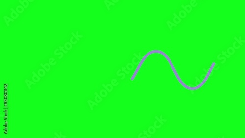 ZigZag Line animation on green screen photo