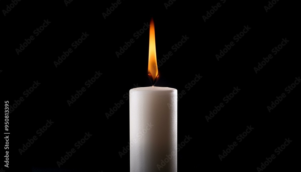 Close up single candle light and flame on black background
Close up single candle light and flame on black background