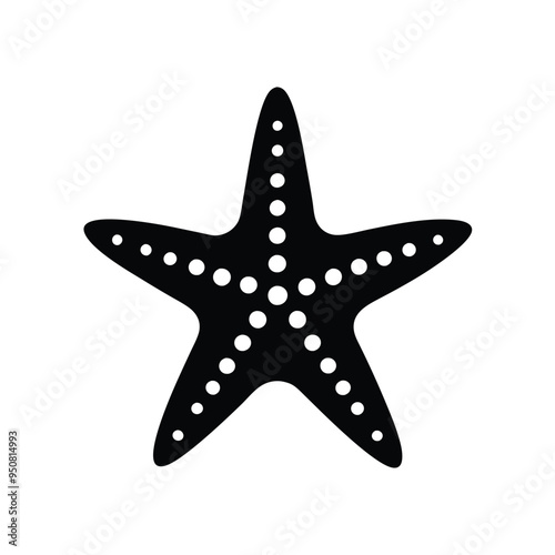 Common Starfish or sea star fish marine life flat vector 