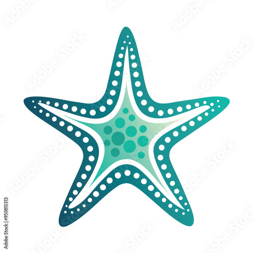 Common Starfish or sea star fish marine life flat vector 