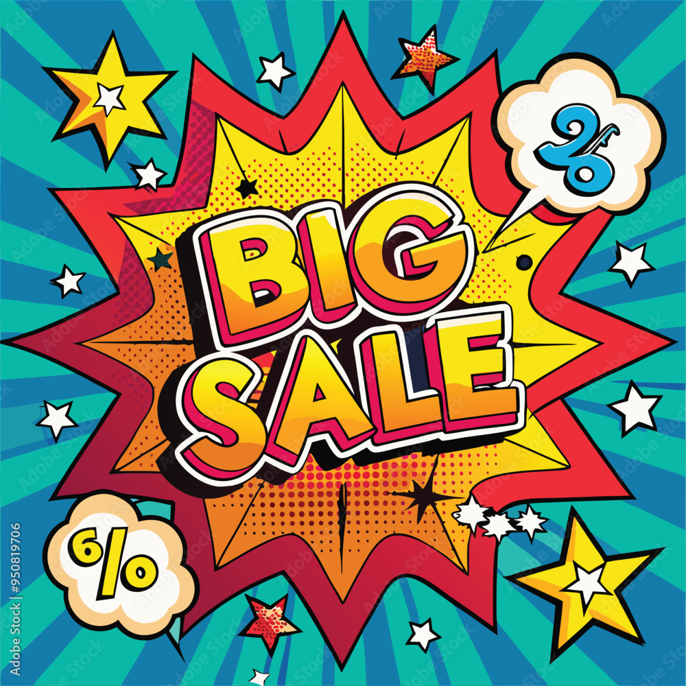 Fototapeta premium Big Sale offer Vector Tempalate Poster Design