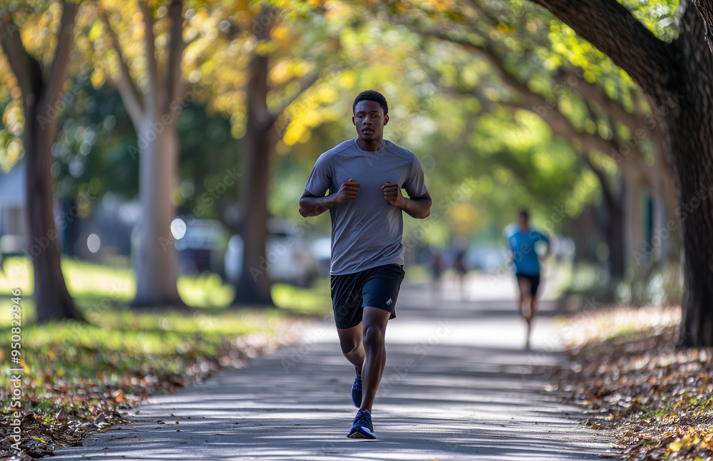Obraz premium Dedicated Runner Focused on Mental Clarity and Alertness