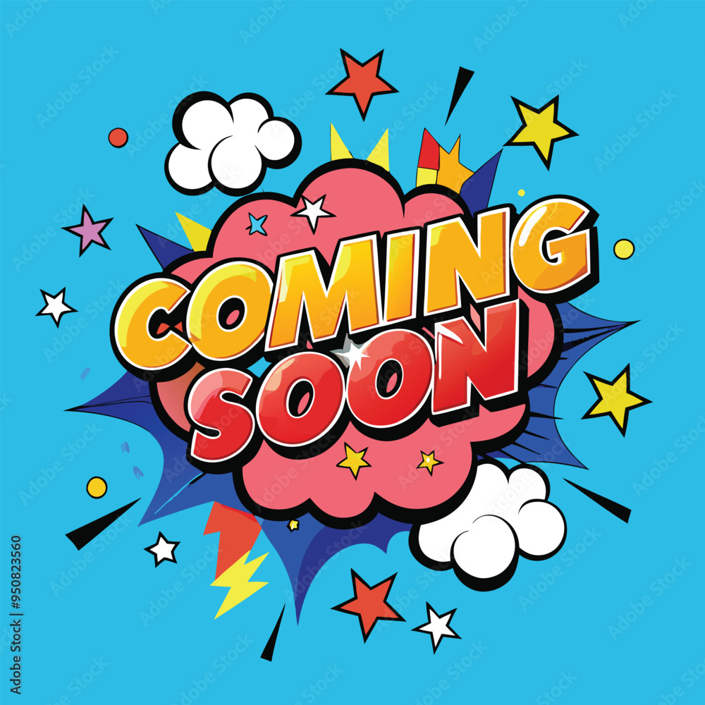 Fototapeta premium Coming Soon Poster Template image banner png icon vector 
