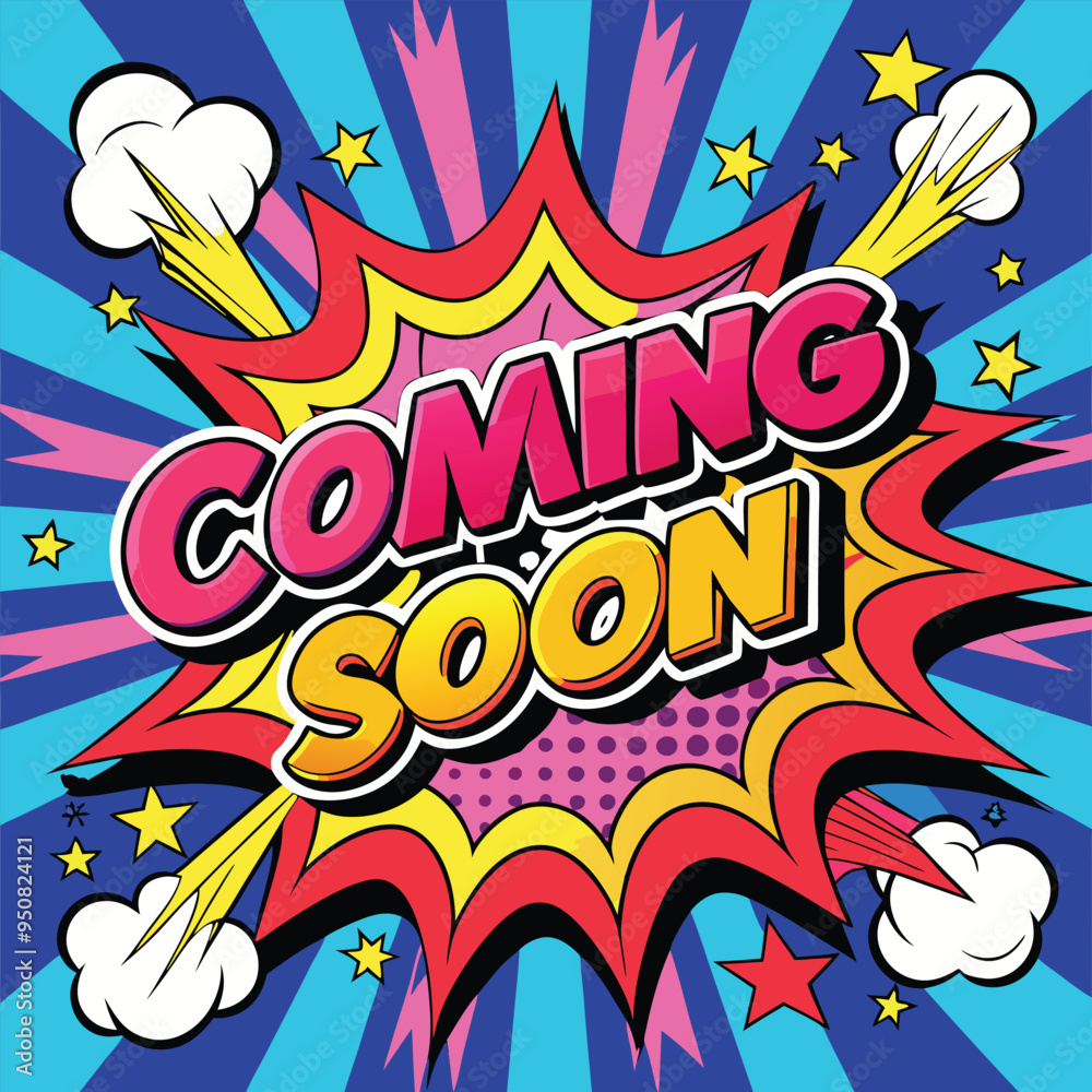 Fototapeta premium Coming Soon Poster Template image banner png icon vector 