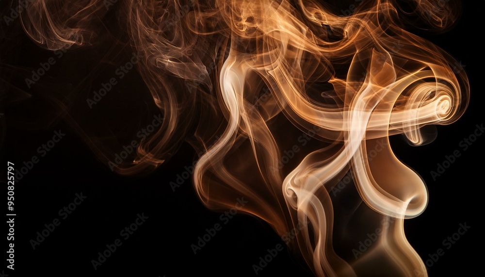 Brown coloured smoke abstract lighting on a black background
Brown coloured smoke abstract lighting on a black background