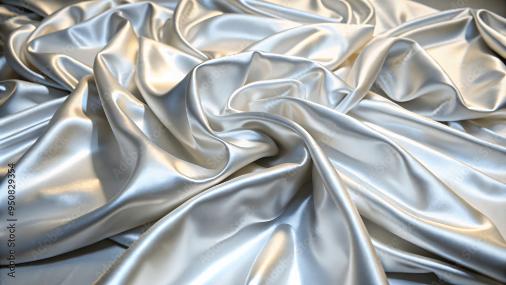 A realistic image of a luxurious silk fabric with detailed folds and light reflections A realistic image of a luxurious silk fabric with detailed folds and light reflections